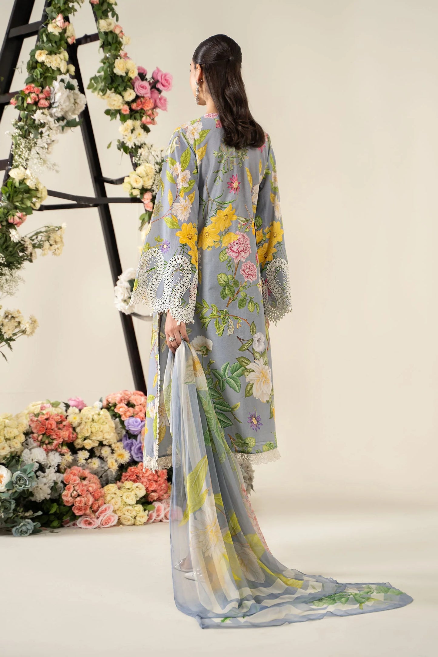 Maria.B UNSTITCHED 3 Piece Embroidered Lawn Suit | MPS-2604-A