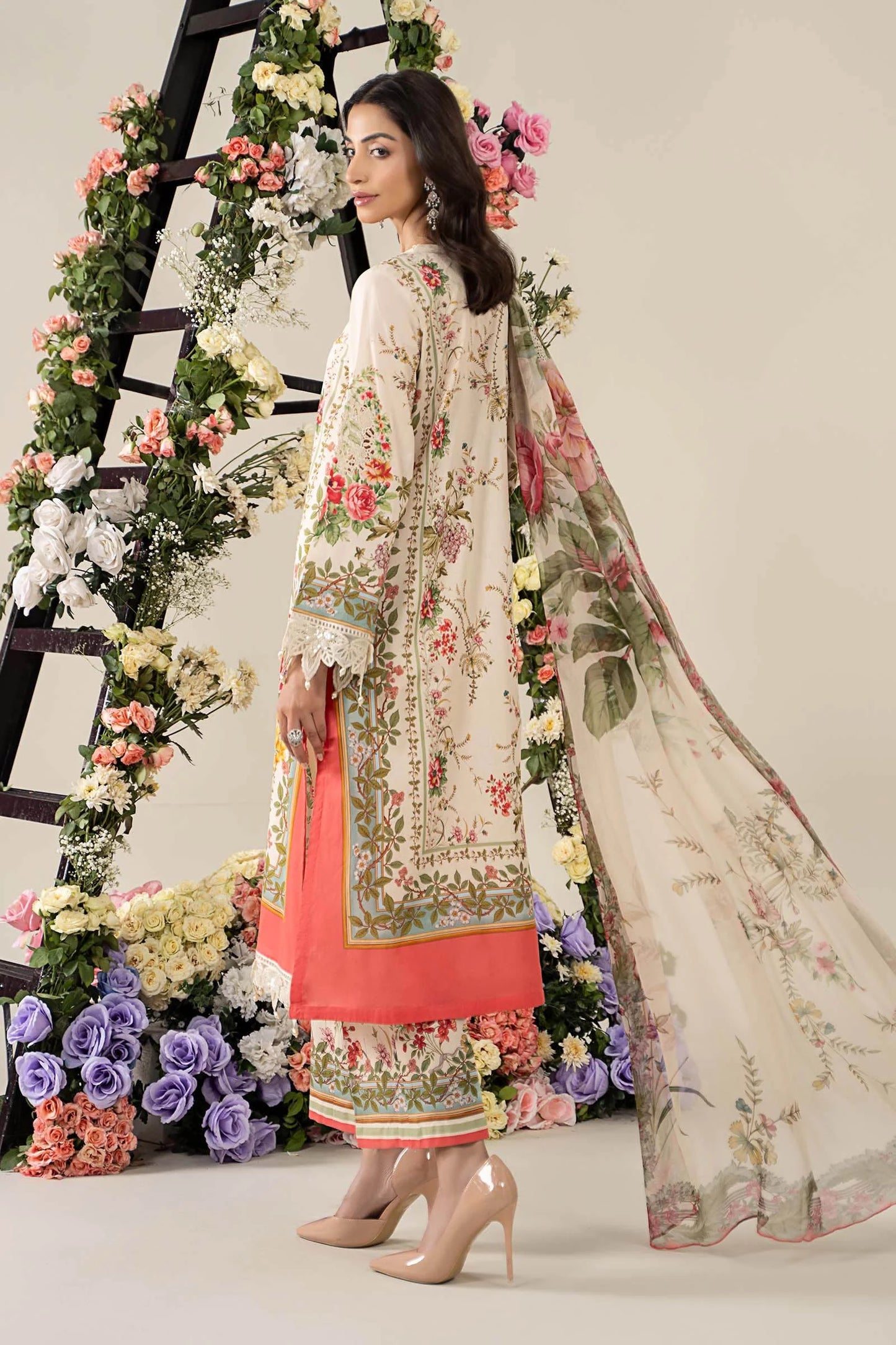 Maria.B UNSTITCHED 3 Piece Embroidered Lawn Suit | MPS-2605-A