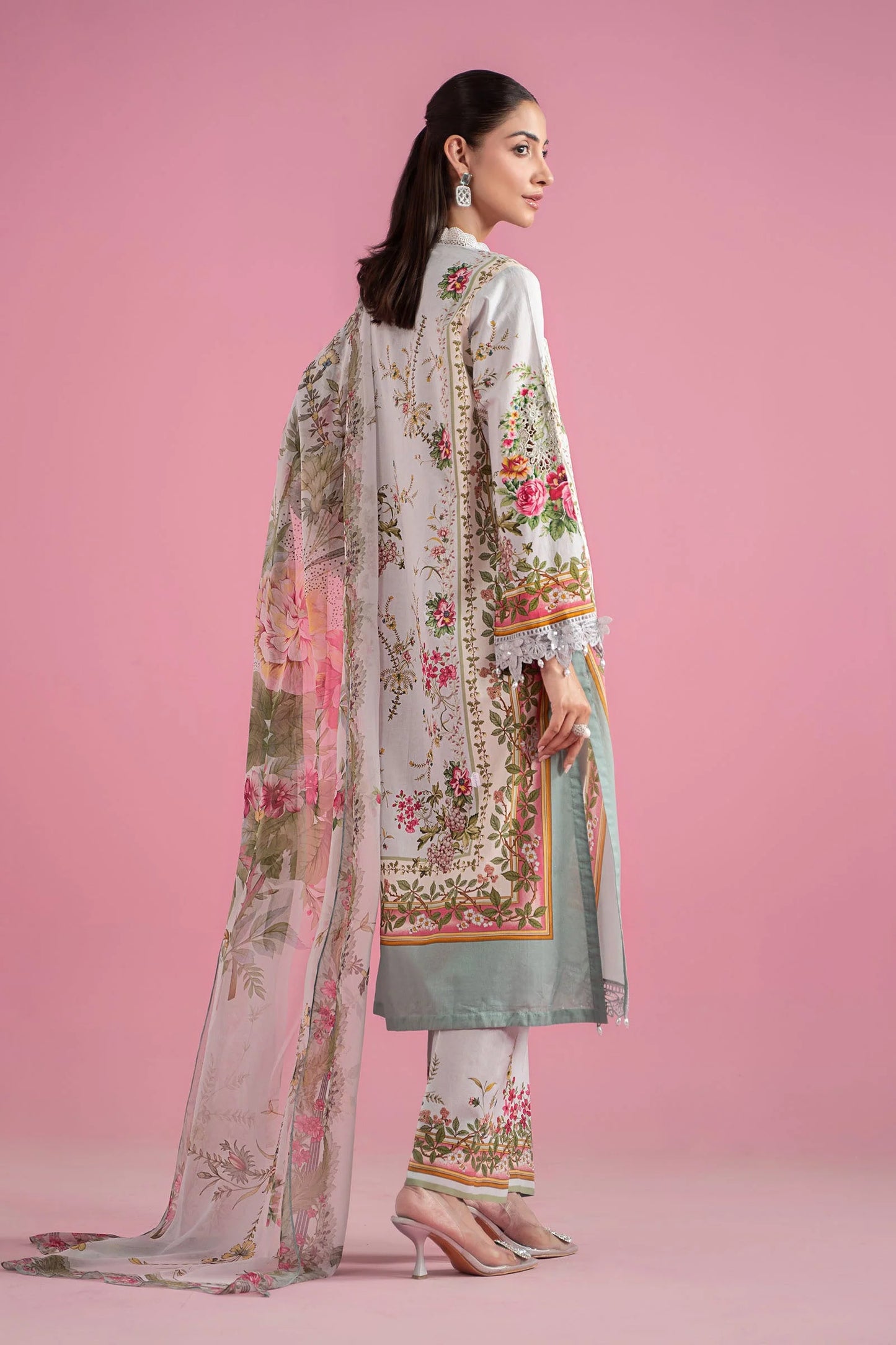 Maria.B UNSTITCHED 3 Piece Embroidered Lawn Suit | MPS-2605-B