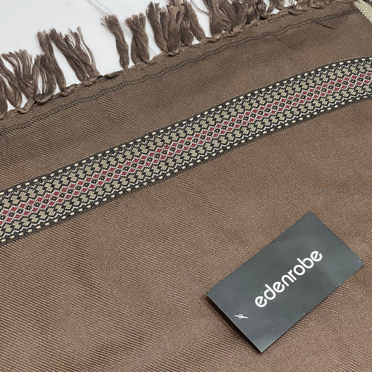 Edenrobe Winter Acrylic Shawl – BROWN