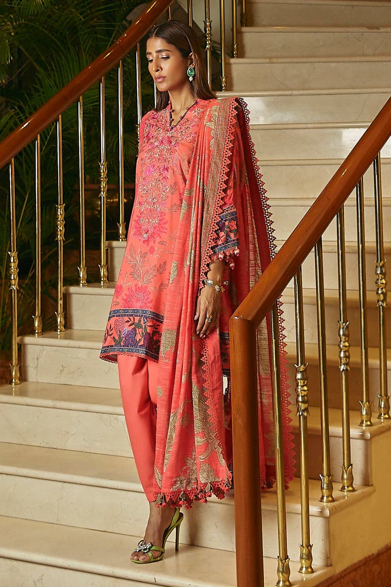 Sana Safinaz Winter Collection 3 Piece UNSTITCHED Suit - 6A