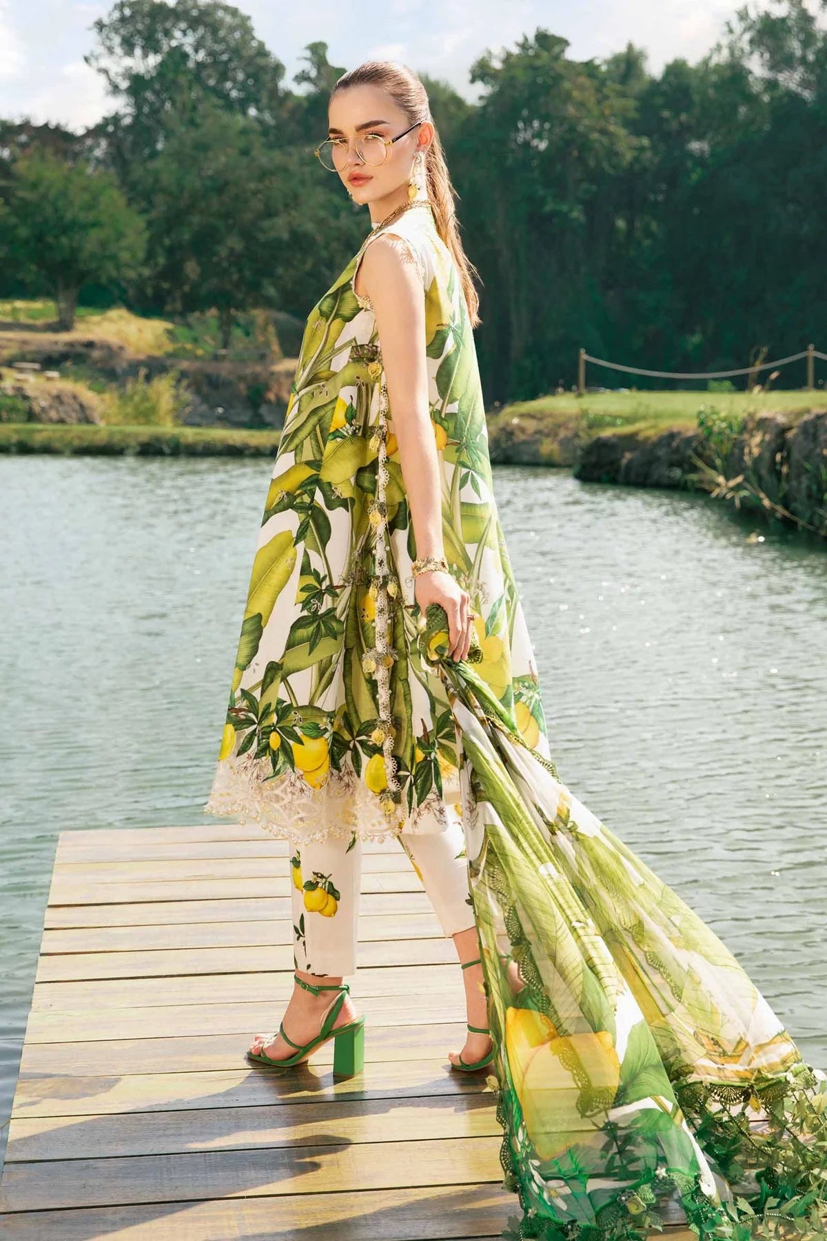 Maria.B UNSTITCHED 3 Piece Embroidered Lawn Suit | MPT-2503-A