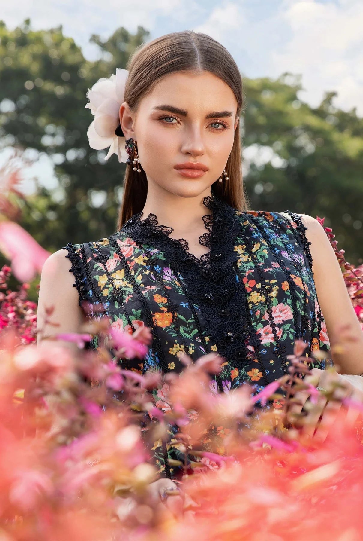 Maria.B UNSTITCHED 3 Piece Embroidered Lawn Suit | MPT-2507-B