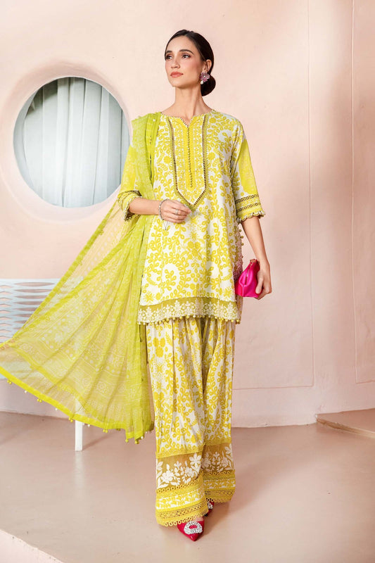 Maria.B UNSTITCHED 3 Piece Embroidered Lawn Suit | 4A