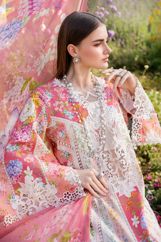 Maria.B UNSTITCHED 3 Piece Embroidered Lawn Suit | MPT-2509-B