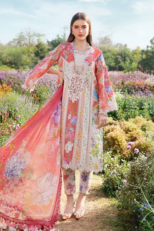 Maria.B UNSTITCHED 3 Piece Embroidered Lawn Suit | MPT-2509-B