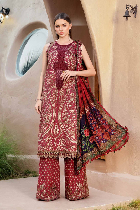 Maria.B UNSTITCHED 3 Piece Embroidered Lawn Suit | MPT-2512-A