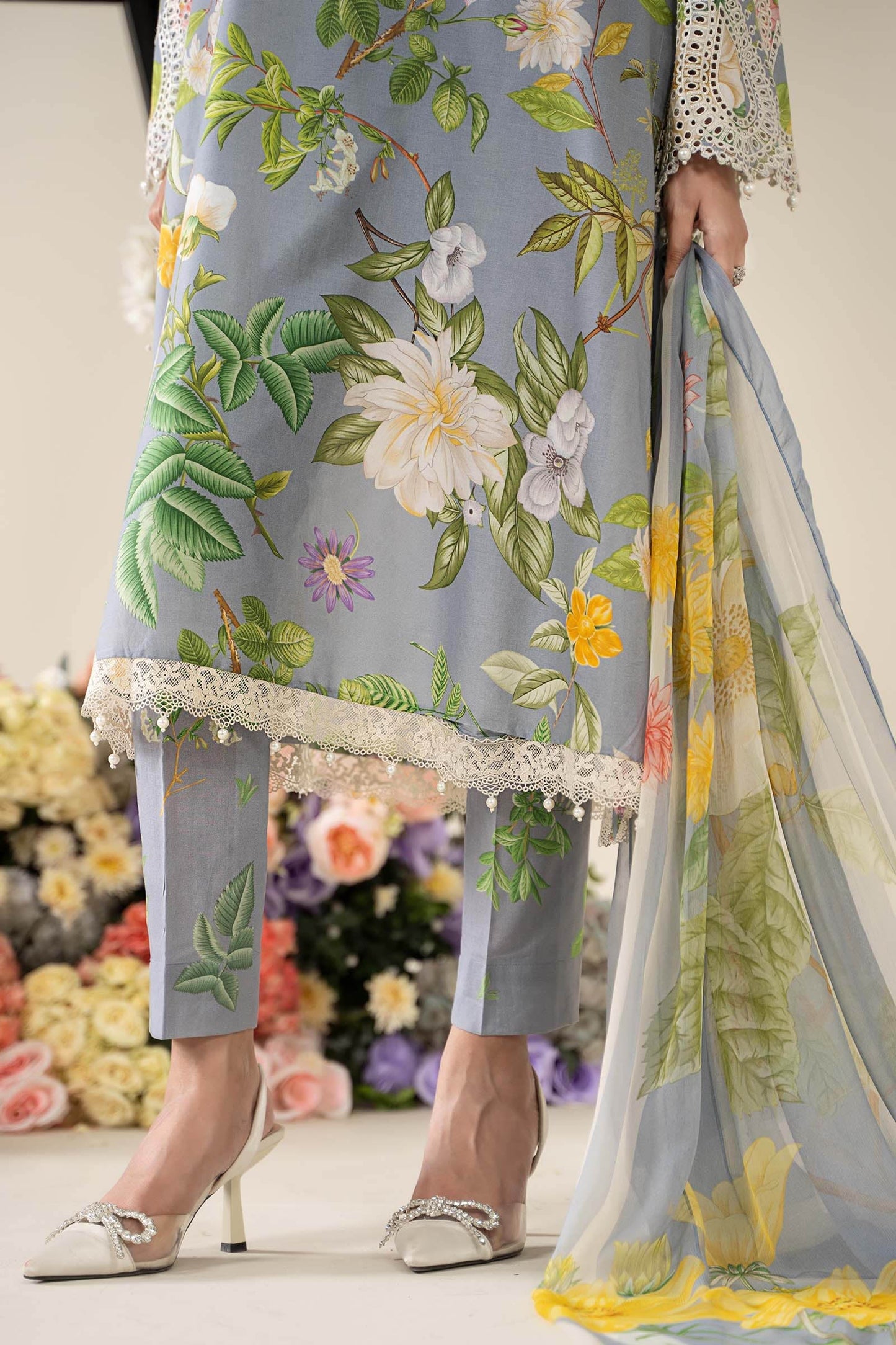 Maria.B UNSTITCHED 3 Piece Embroidered Lawn Suit | MPS-2604-A