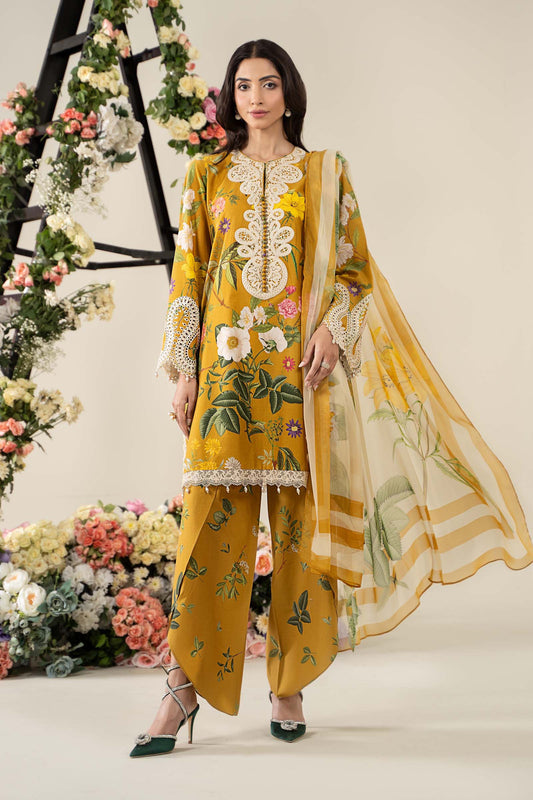 Maria.B UNSTITCHED 3 Piece Embroidered Lawn Suit | MPS-2604-B
