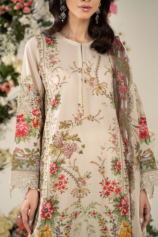 Maria.B UNSTITCHED 3 Piece Embroidered Lawn Suit | MPS-2605-A
