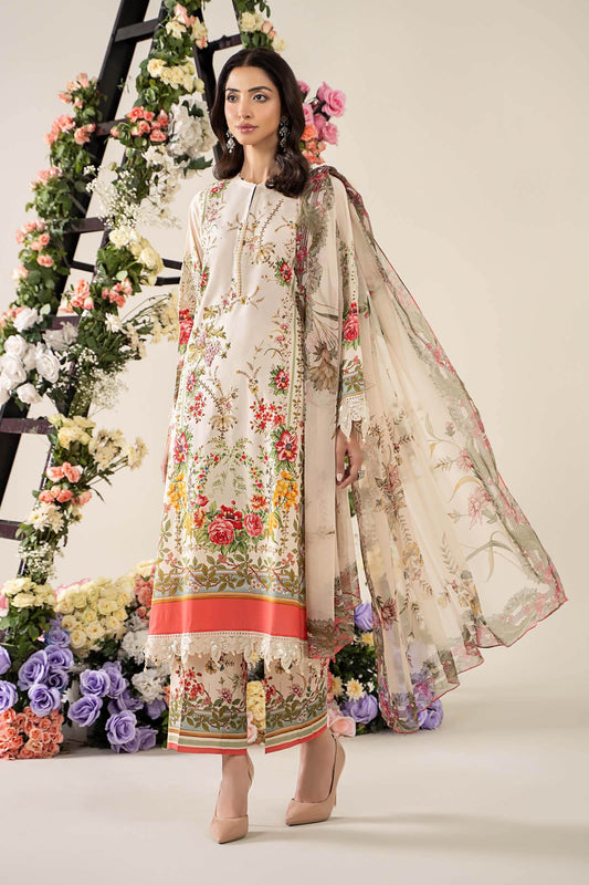 Maria.B UNSTITCHED 3 Piece Embroidered Lawn Suit | MPS-2605-A