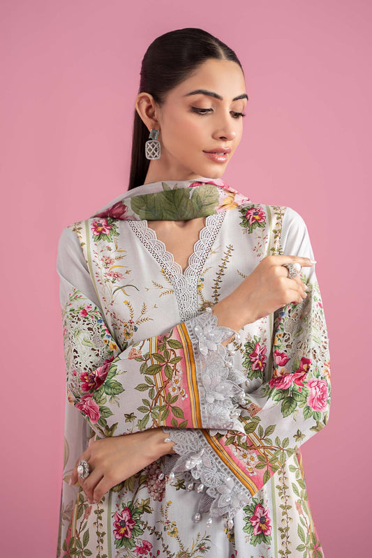 Maria.B UNSTITCHED 3 Piece Embroidered Lawn Suit | MPS-2605-B