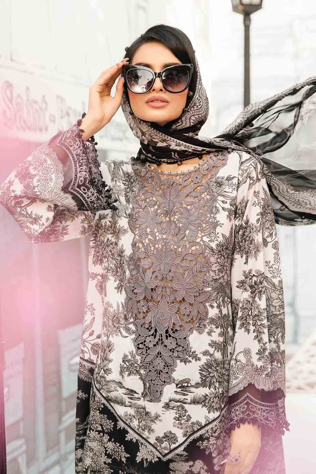 Maria.B UNSTITCHED 3 Piece Embroidered Lawn Suit | F37