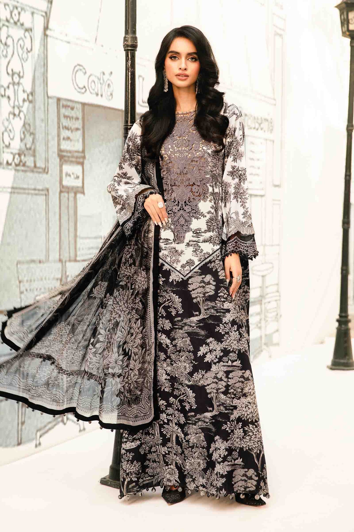 Maria.B UNSTITCHED 3 Piece Embroidered Lawn Suit | F37