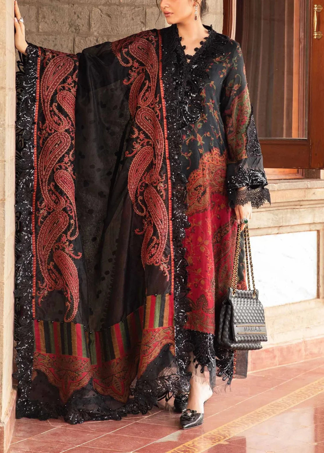 Maria.B UNSTITCHED 3 Piece Embroidered Lawn Suit | S1005