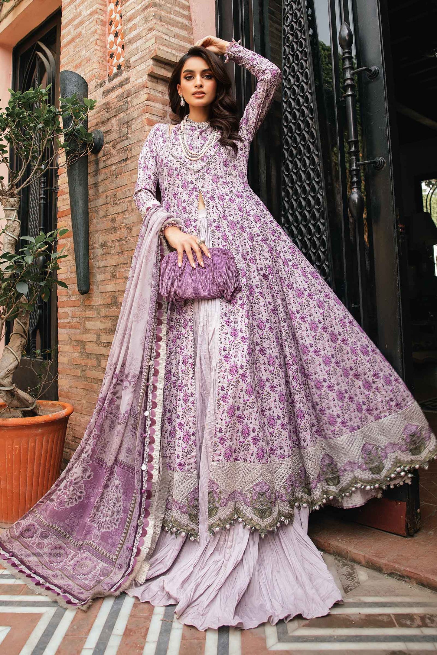 Maria.B UNSTITCHED 3 Piece Embroidered Lawn Suit | MPT-2207-B