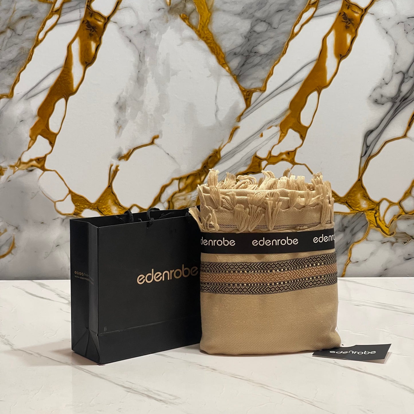 Edenrobe Winter Acrylic Shawl – BEIGE