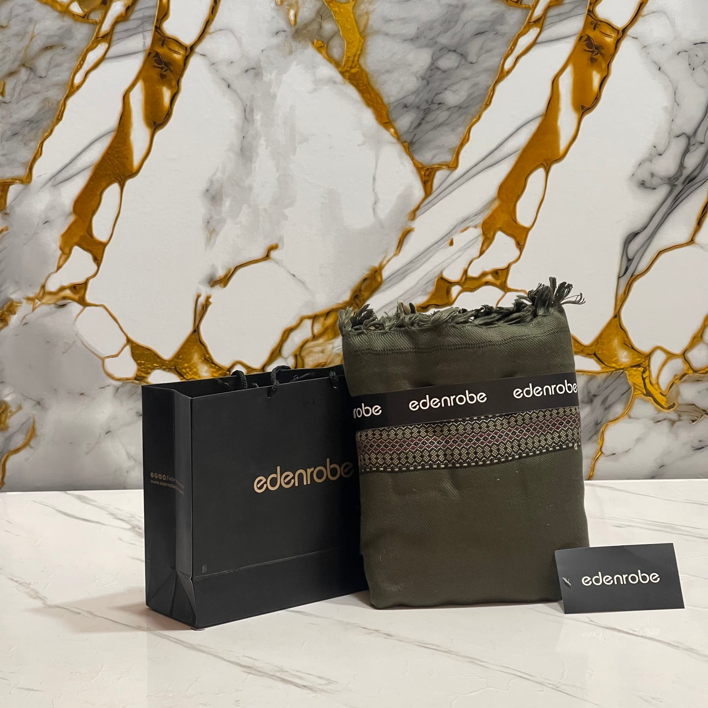 Edenrobe Winter Acrylic Shawl – GREEN