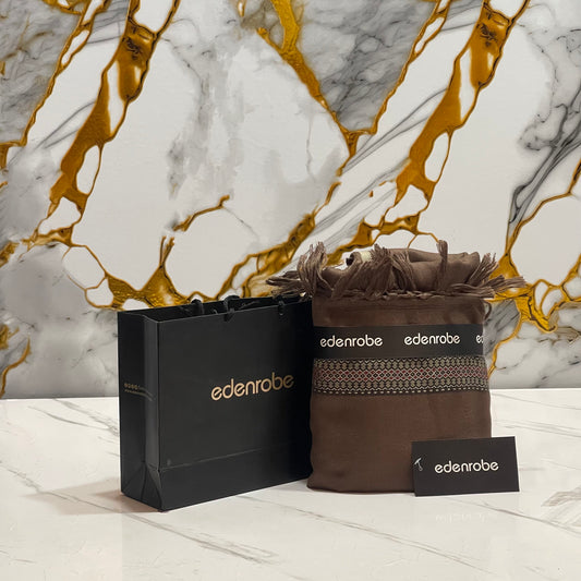 Edenrobe Winter Acrylic Shawl – BROWN