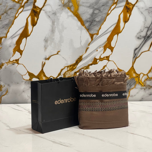 Edenrobe Winter Acrylic Shawl – LIGHT BROWN