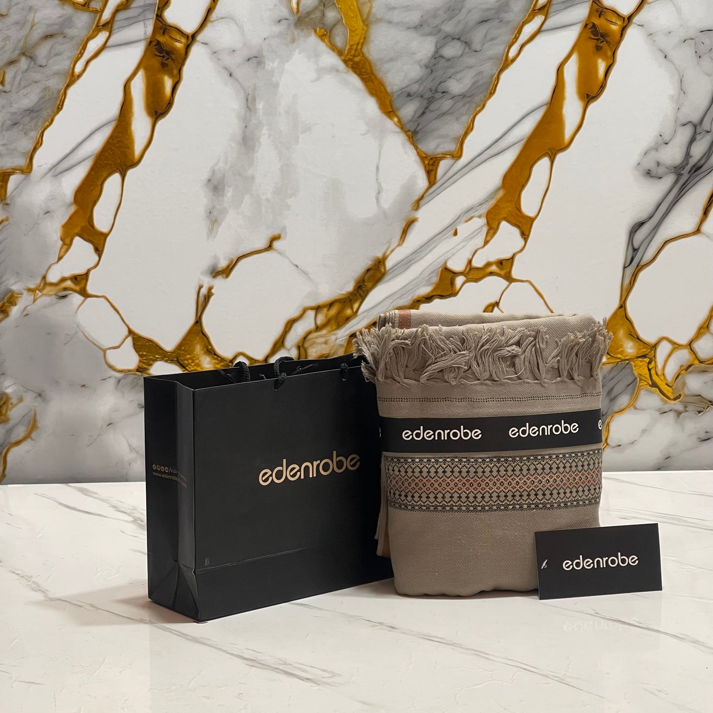 Edenrobe Winter Acrylic Shawl – TAN