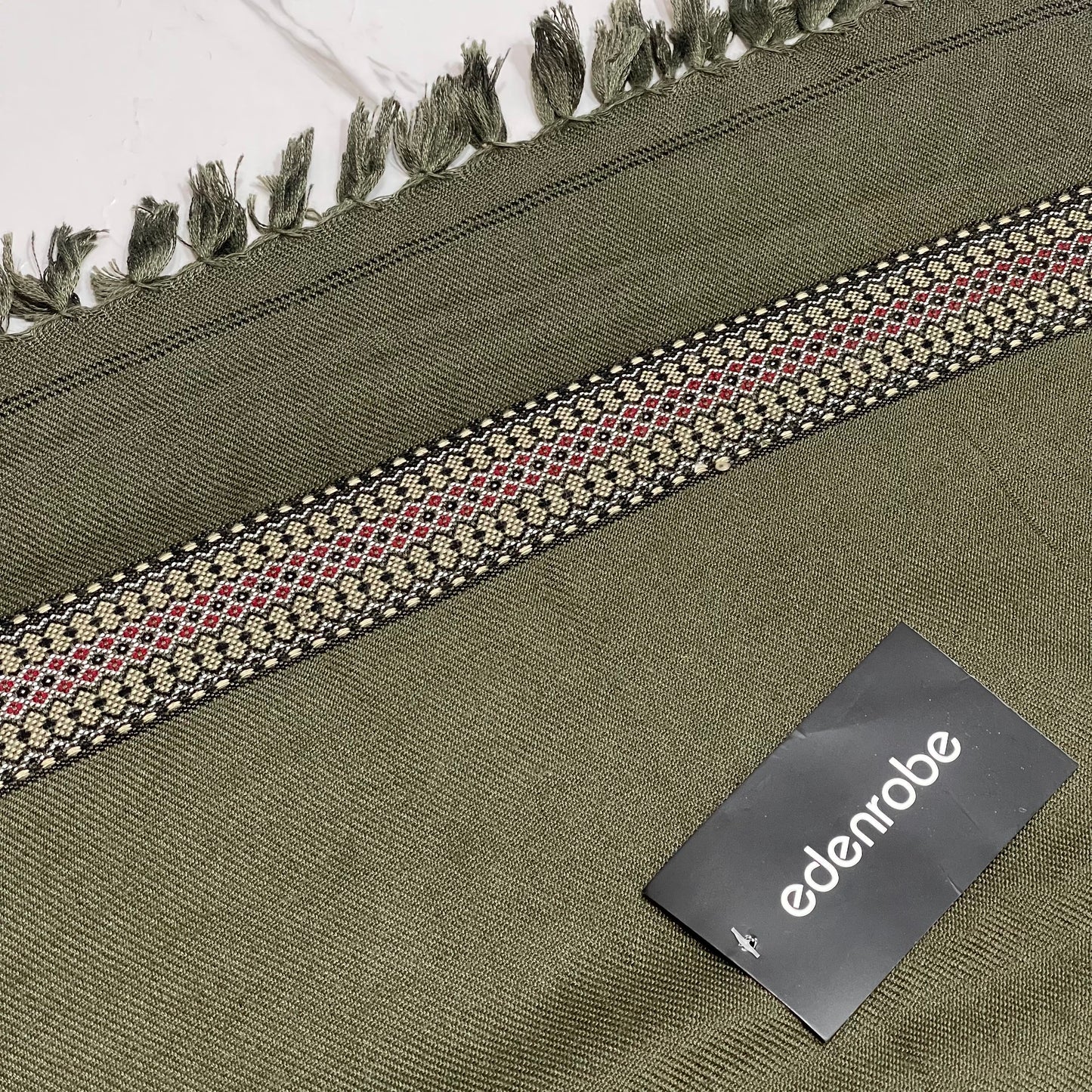 Edenrobe Winter Acrylic Shawl – GREEN