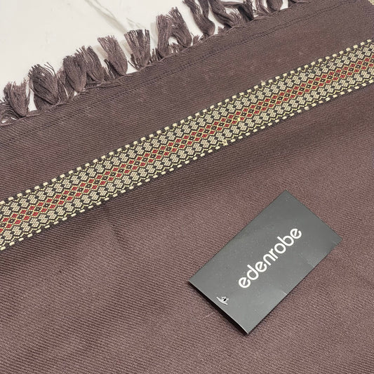 Edenrobe Winter Acrylic Shawl – DARK BROWN