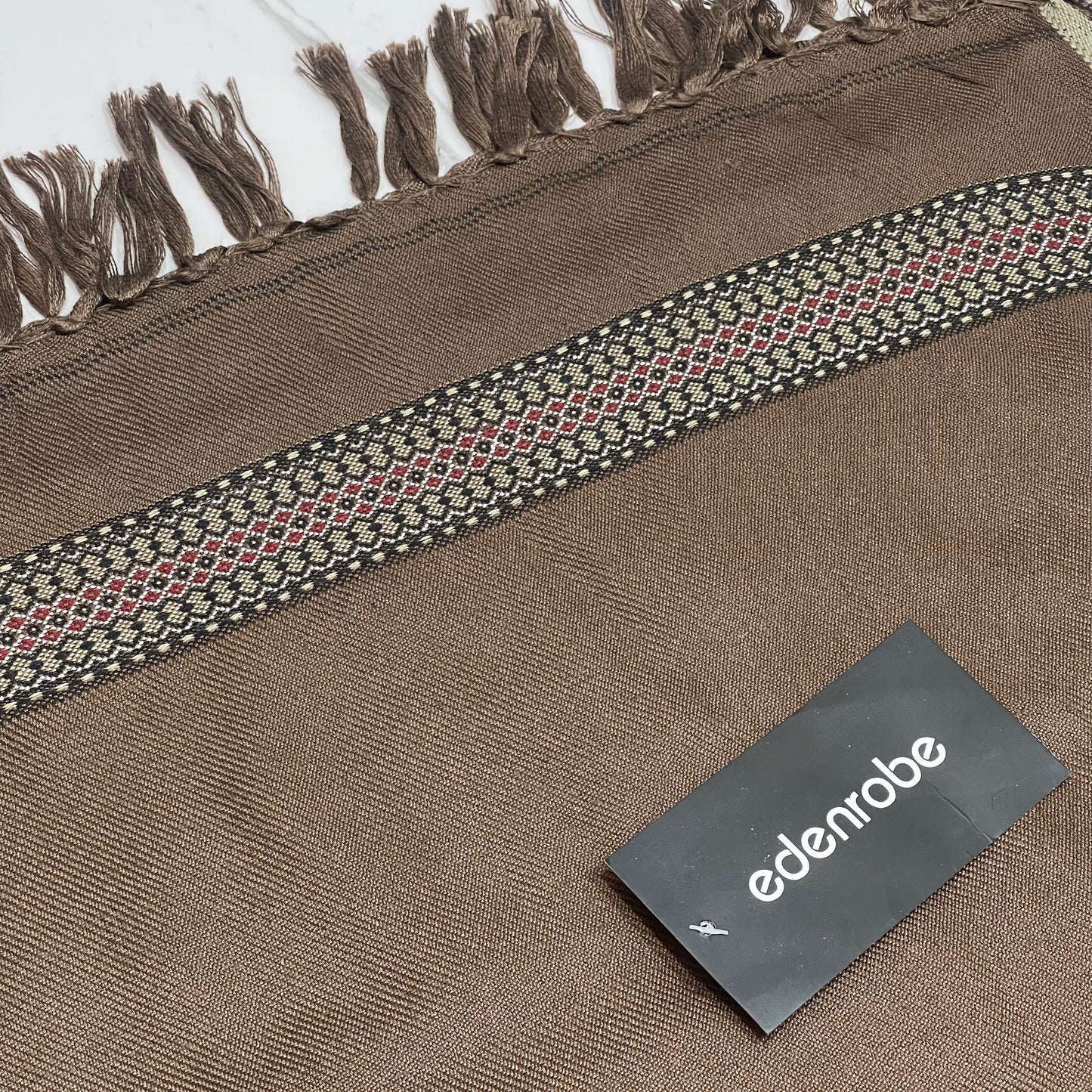 Edenrobe Winter Acrylic Shawl – BROWN