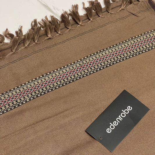 Edenrobe Winter Acrylic Shawl – LIGHT BROWN