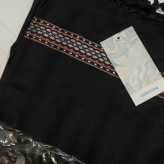 Edenrobe Winter Acrylic Shawl – BLACK