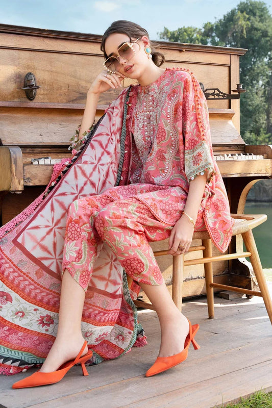 Maria.B UNSTITCHED 3 Piece Embroidered Lawn Suit | MPT-2513-A