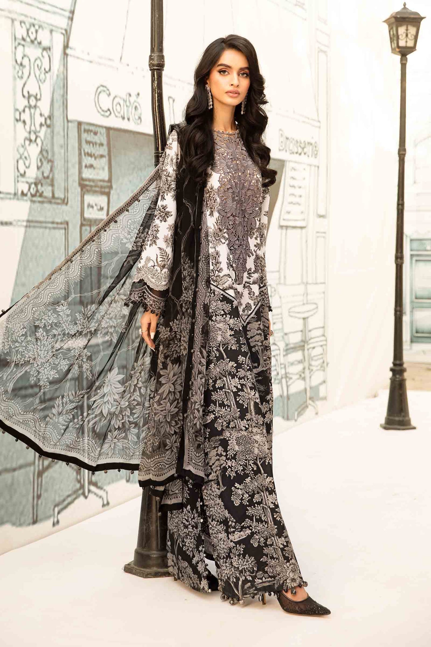 Maria.B UNSTITCHED 3 Piece Embroidered Lawn Suit | F37
