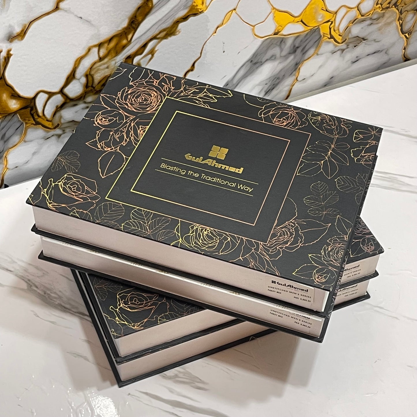 GulAhmed Men’s Gift Box – TEAL Unstitched Soft Cotton Suit