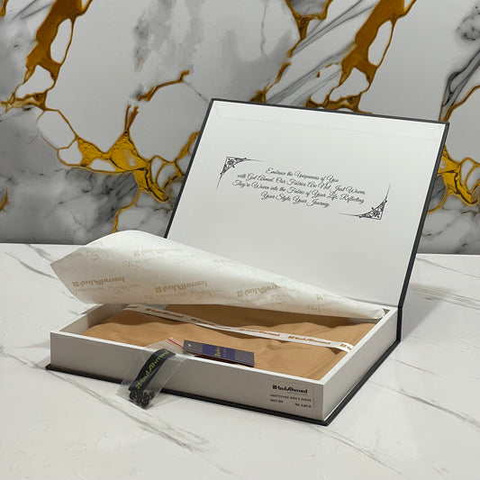 GulAhmed Men’s Gift Box – BROWN  Unstitched Soft Cotton Suit