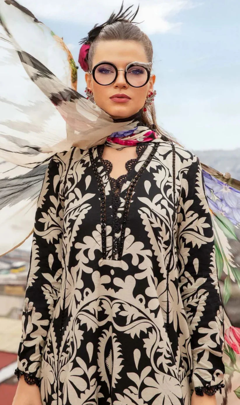 Maria.B UNSTITCHED 3 Piece Embroidered Lawn Suit | MPT-2307